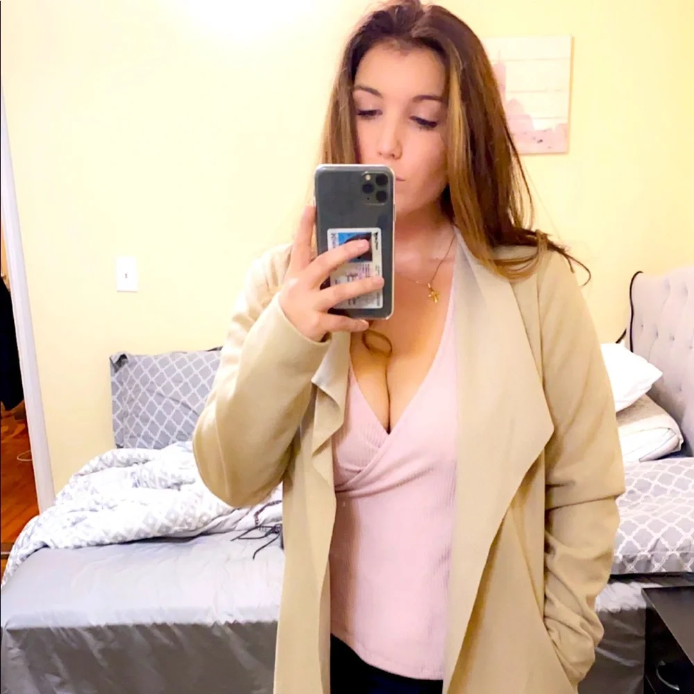 pink old navy wrap waffle shirt. - Picture 3 of 3